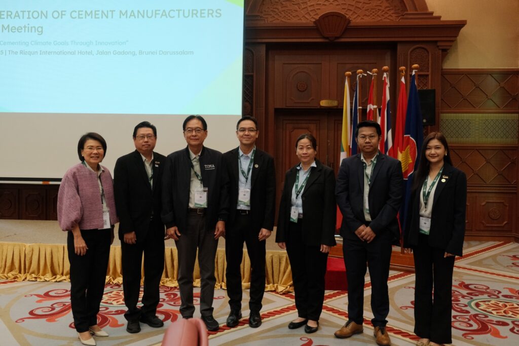 Thai Cement Manufacturers Association (TCMA) has strengthened its role as a regional leader by guiding the ASEAN Federation of Cement Manufacturers (AFCM) in launching the “2035 AFCM Decarbonization Roadmap”, the world’s first industry-initiated regional roadmap for reducing carbon emissions. This milestone underscores the collective commitment of the ASEAN cement sector to driving tangible climate action